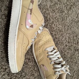 Nike Beige and Pink Sneakers